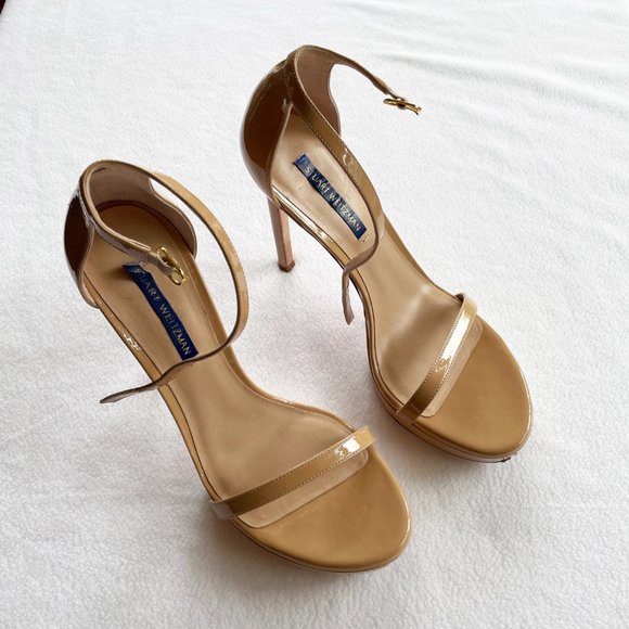 SOLD Stuart Weitzman Adobe Patent Nudist Disco size 9 - Picture 7 of 16